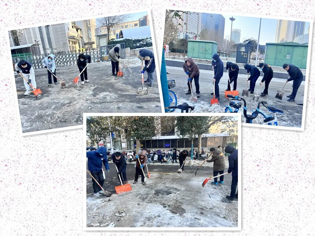 辉达娱乐团委组织系统驻楼企业开展除雪除冰文明实践志愿服务活动